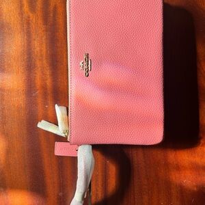 Coach Rose Leather Wristlet